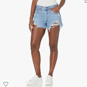 Levi's Women's 501 Original Shorts distressed women’s size 34 NWT Fly Button